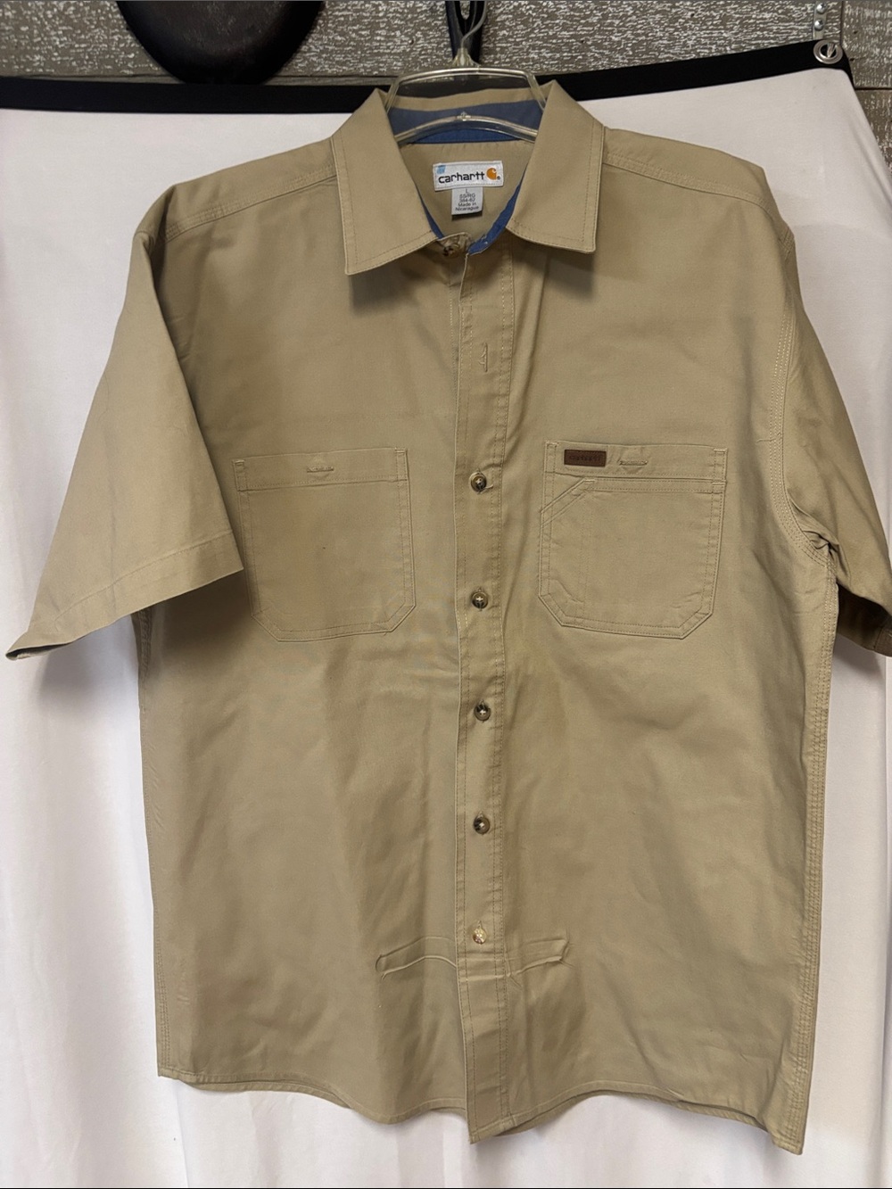 Carhartt Men's Tan Short Sleeve Shirt